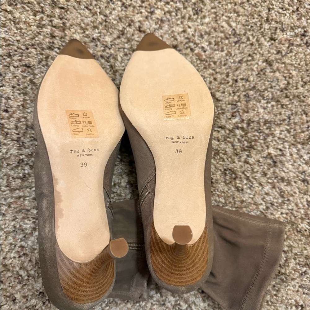 Rag & Bone Brea Suede Boot Camel Suede Size 39 - Picture 2 of 3